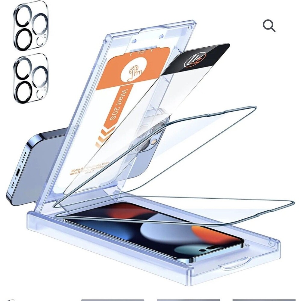 iPhone 14 Pro Max 2 pack Screen & lens Protector, LK tempered glass/matte clear